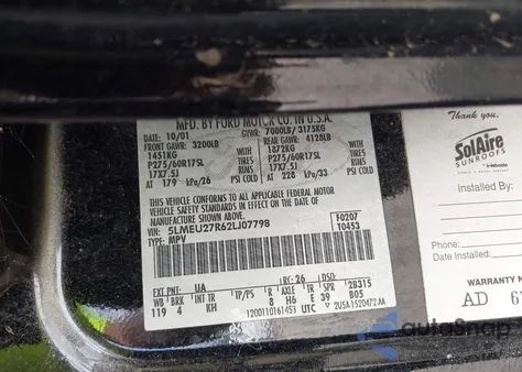 2002 Lincoln Navigator из США, поврежденный, VIN 5LMEU27R62LJ07798